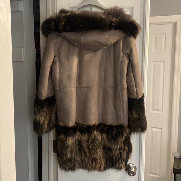 FUR COAT- Genuine leather and Shearling fur coat from Italy - Picture 10 of 15
